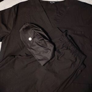 Just Love Black Scrub Set